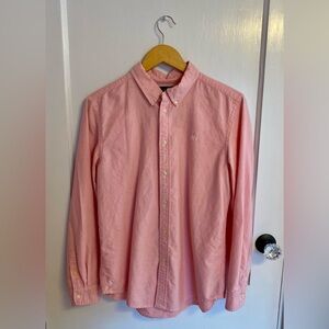 Ralph Lauren 100% Cotton Pink Oxford Button-Down Shirt Size XL Kids (18-20)